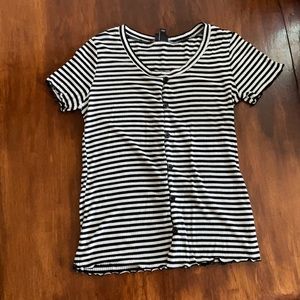childrens stripped button up tee